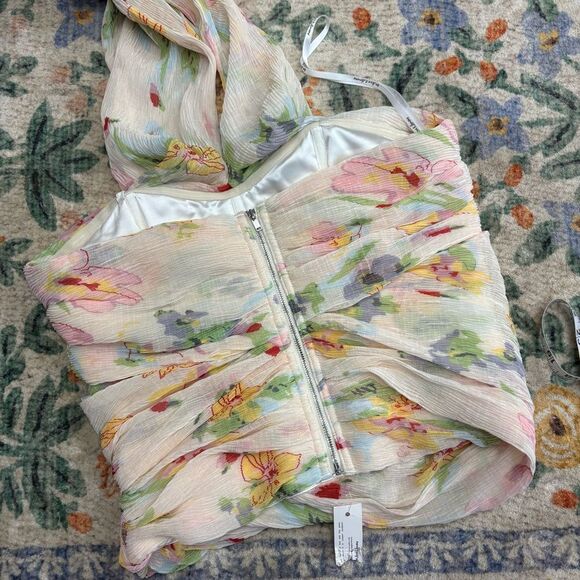 NWT For Love & Lemons Abby Strapless Top Size MM / Multi convertible revolve - Picture 11 of 13